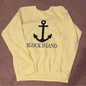 Block Island Yellow Anchor Sweater